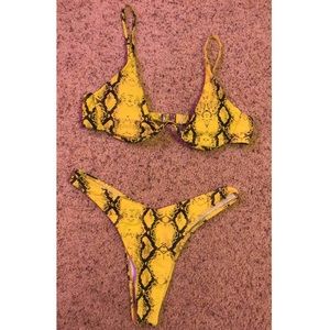 BRAND NEW Matte Collection Snake Skin Bikini